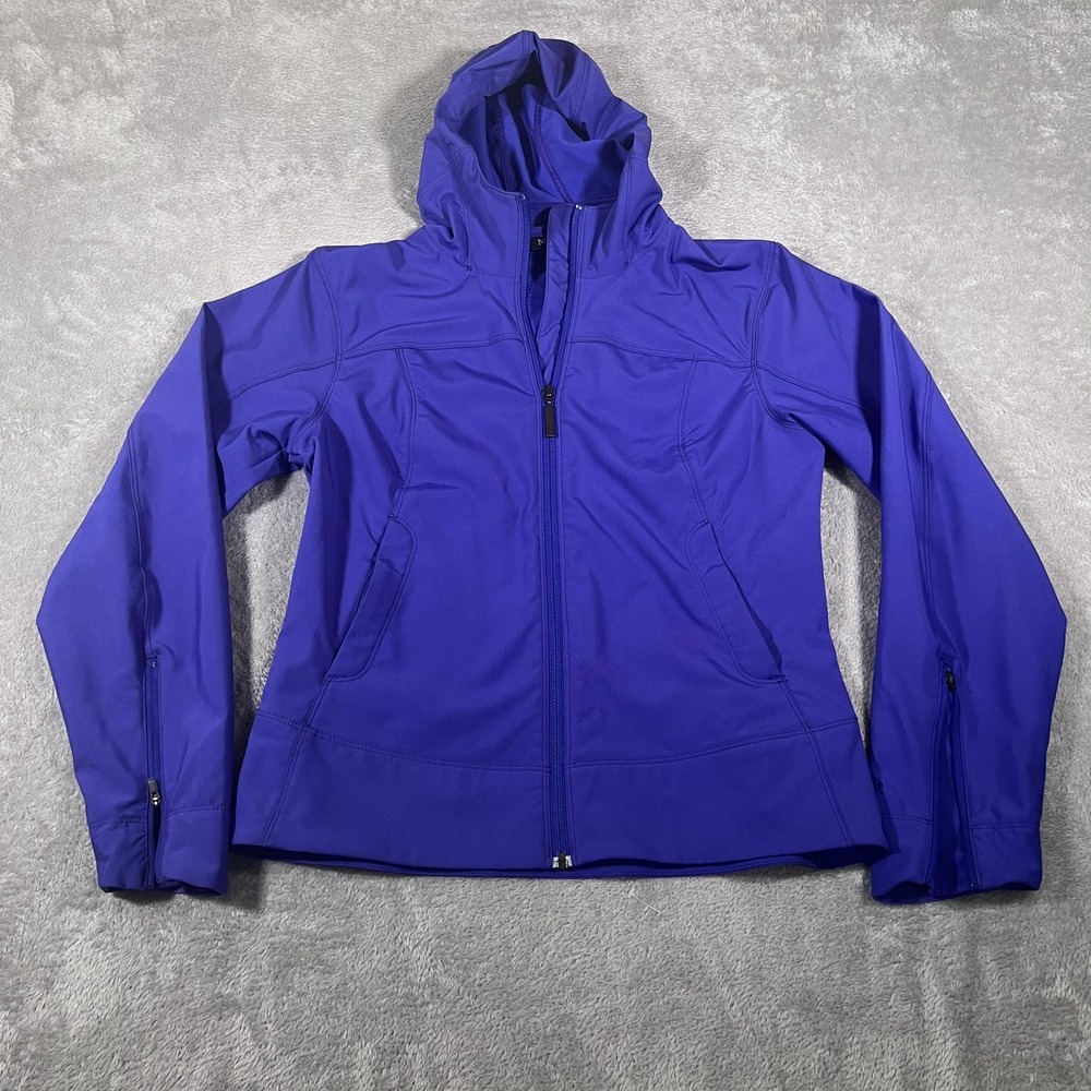 Marmot Gravity Jacket Womens Medium Purple Softshell Hooded Full Zip Lightweight